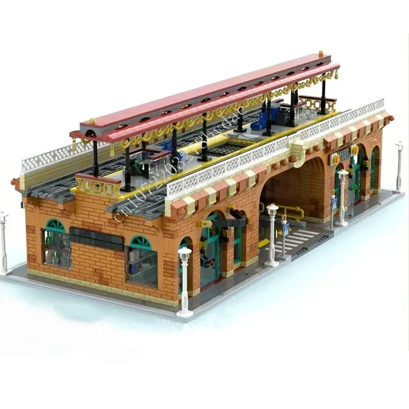 

3519 шт. надземная станция MOC Streetview головоломки архитектура креативная сборка игрушки на Рождество и день рождения подарки для детей в возрасте