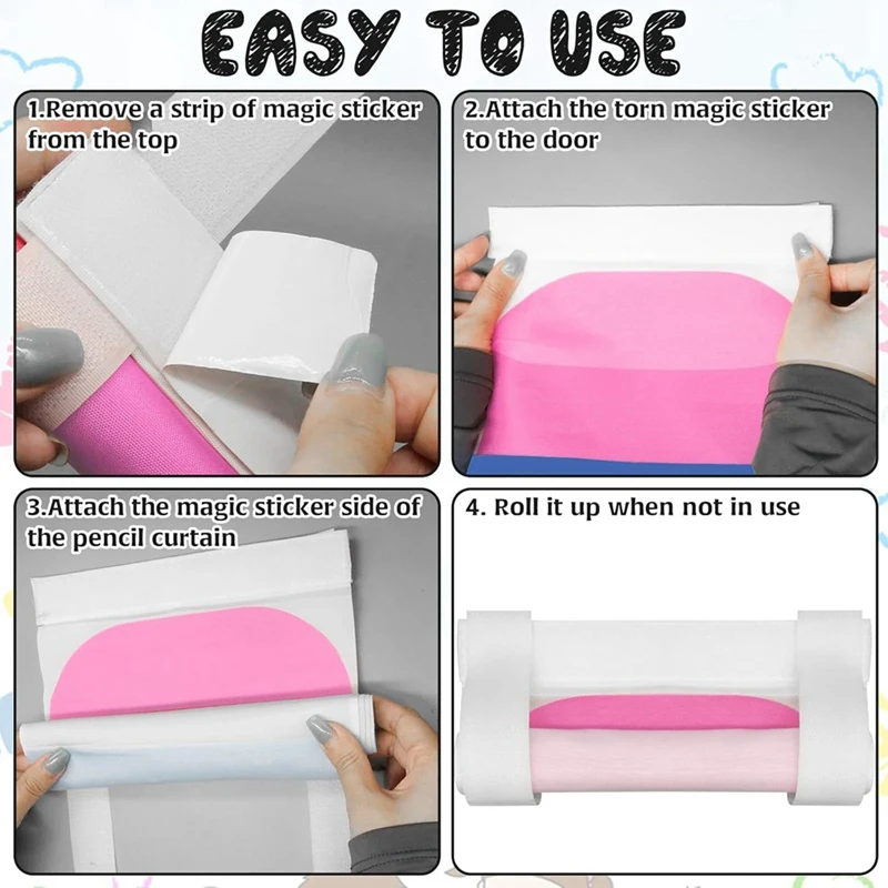 Super Sale 2x Pencil Classroom Door Window Cover Pencil Shaped Door Curtain for Classroom Door Window,Office,Porch,Room Cover Sh