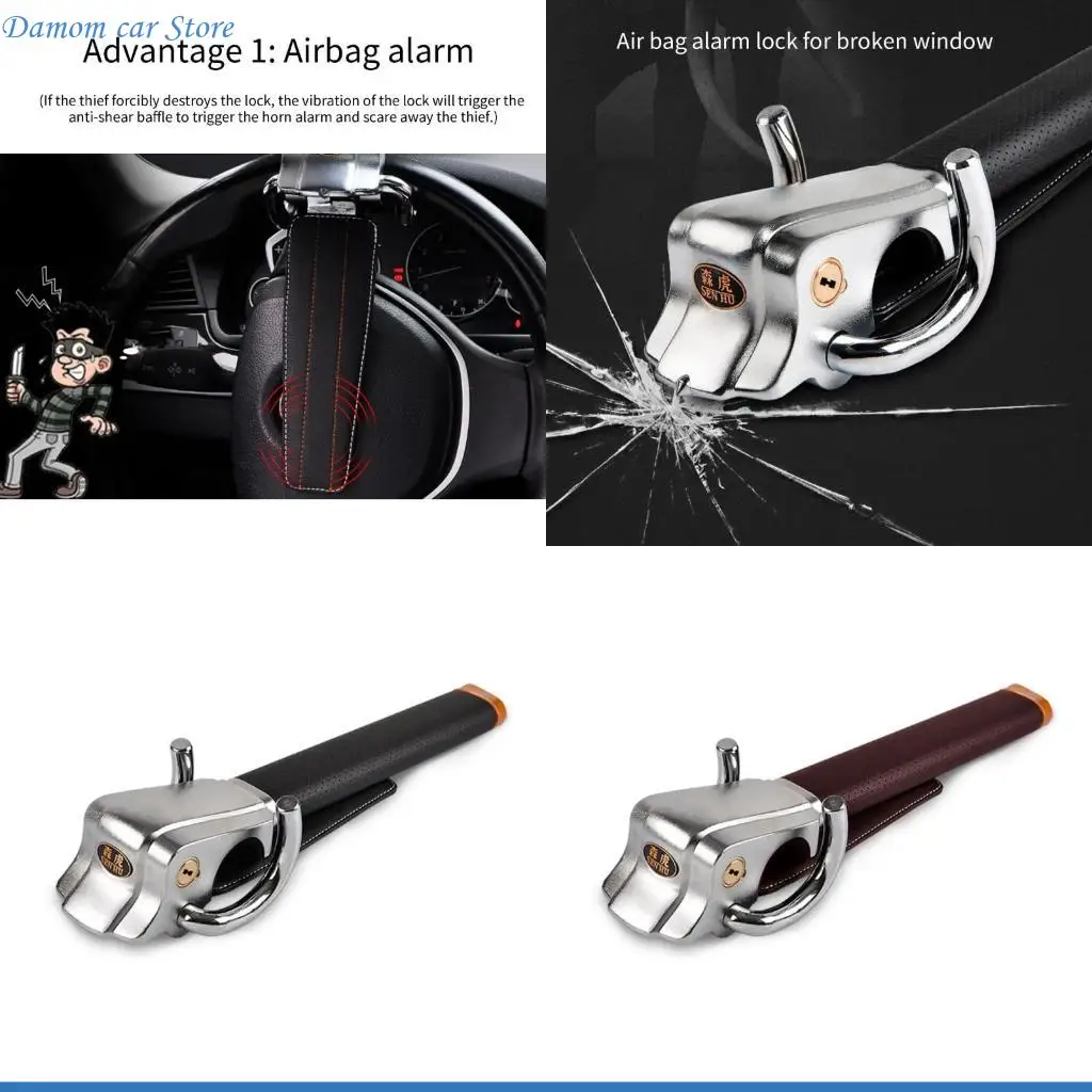 

A2UC Car Steering Wheel Anti-Theft Lock Foldable Security Car Locks Protections T-Locks Car Accessories