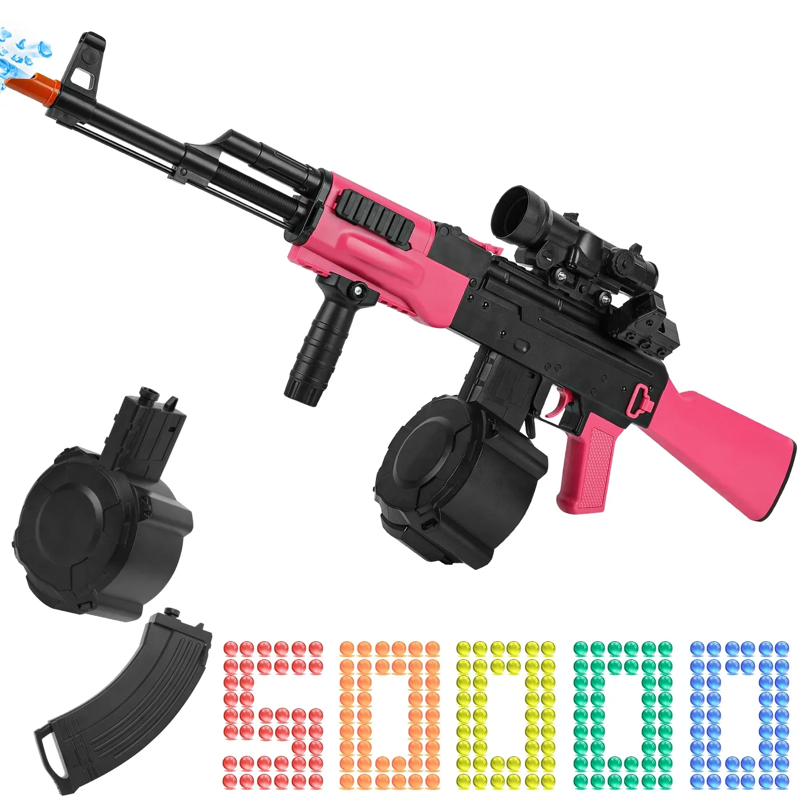 M416 ak47 brinquedos elétricos do blaster da bola do gel, blaster eco-amigável manual/automático da bola do respingo, para jogos de tiro ao ar livre