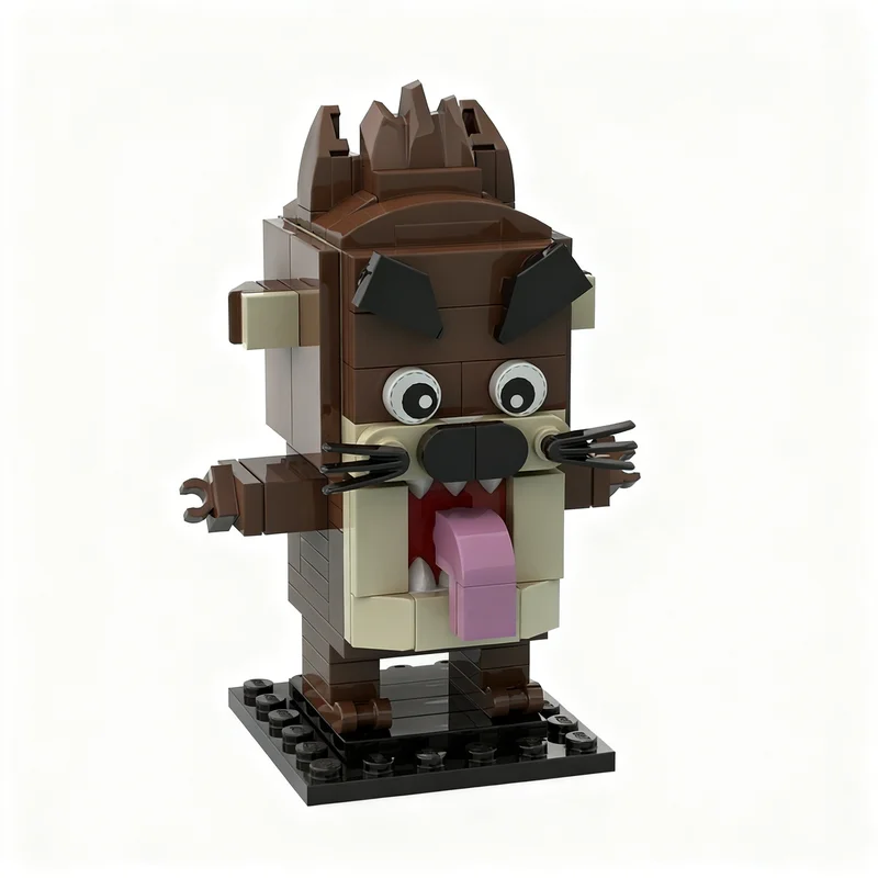 131pcs MOC BrickHeadz Tasmanian Devil Looney Tunes Model Toys Building Blocks Christmas Gift Architecture Creative 3D Education