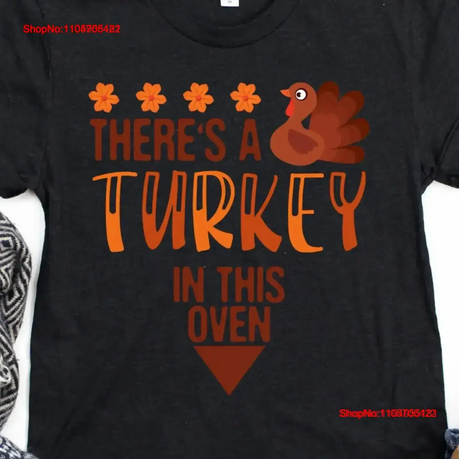 Funny Thanksgiving T Shirt Women Turkey In The Oven Pregnancy Announcement Maternity New Mommy Mom Mother To Be Fall SweaT