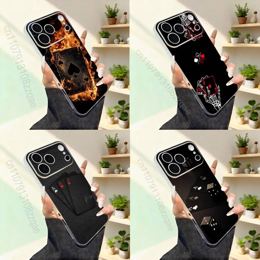 

Poker Ace of Spades For iPhone 11,12,13,14,15,16,17,Pro,Max,Plus,Mini,SE4,E Phone Case Magnetic For Magsafe Wireless