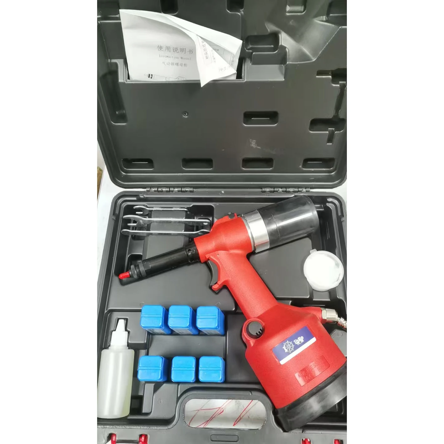 AhuHardware Pneumatic Nail Rivet Gun Pulling Gun Aluminum Rivet Core Pulling Rivet Gun Automatic Lightweight air Riveting Tool