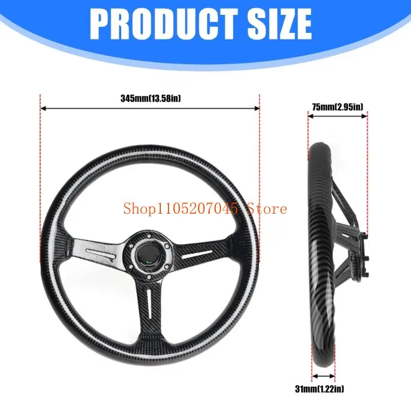 37cd 350 مللي متر القطر العالمي 14 بوصة سباق عجلة القيادة خفيفة الوزن سبائك الألومنيوم #6