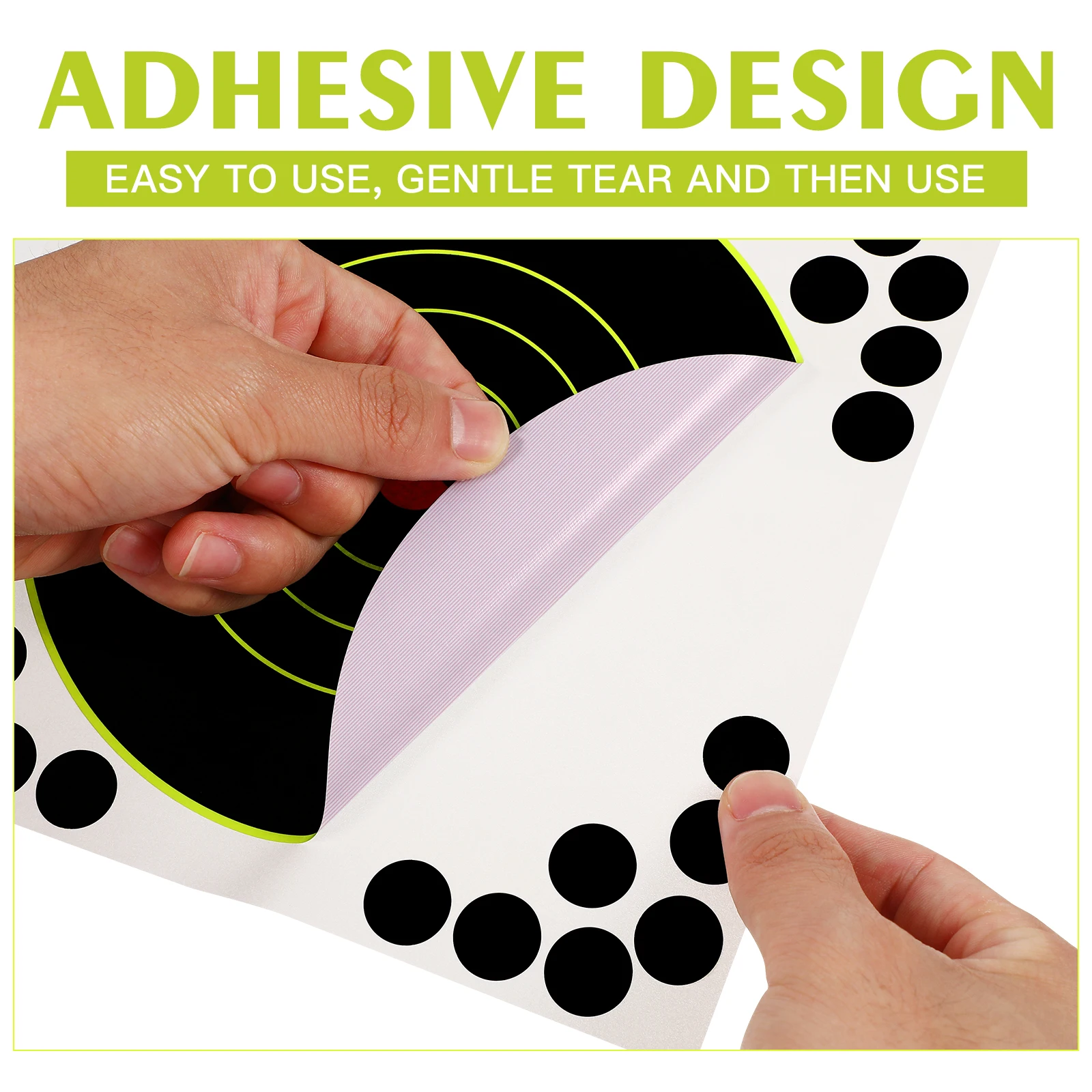 25개 조준 스티커 형광 자가 접착 스플래터 타겟 양궁 다트 스포츠 연습용 원형 종이 액세서리