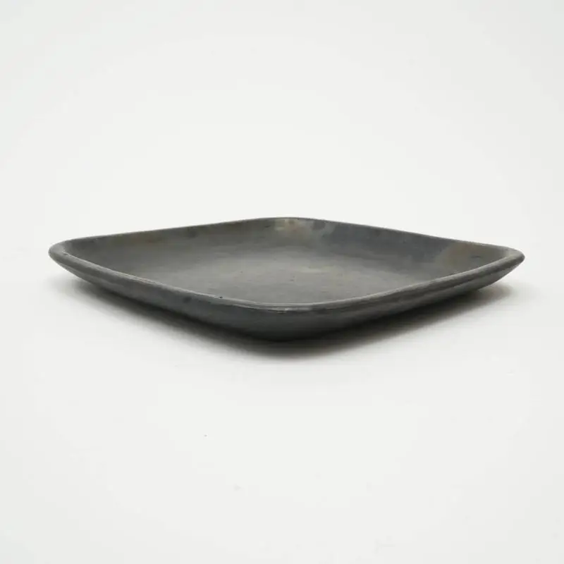 طبق مربع كبير من فخار Longpi وطبق حجر ريفي - طبق تقديم فريد لديكور المنزل والترفيه #3