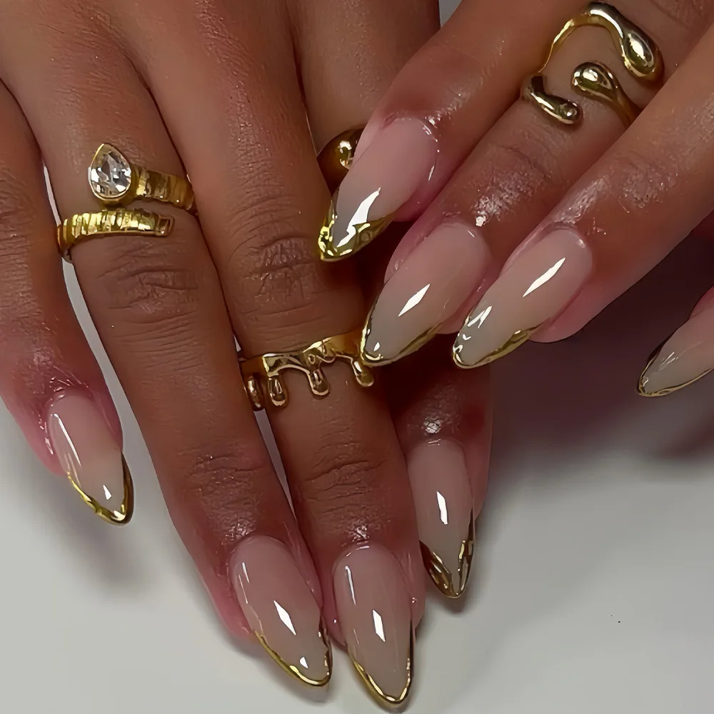 24 pièces imprimé léopard conception faux ongles fleur blanc français amande presse sur ongles ensembles réutilisable strass conception faux ongles conseils