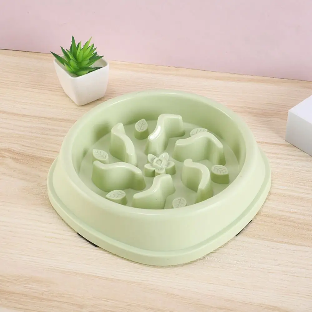 Practical Anti-Tip Slow Feeder Bowl Easy Clean BPA-Free Slow Eating Bowl Prevent Choking Sturdy Dog Feeding Dish Pet Supplies