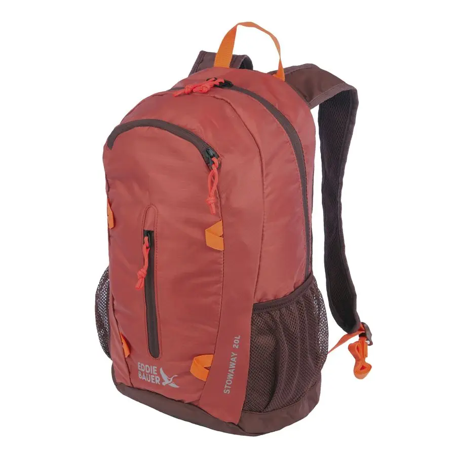 Bauer Stowaway Packable Backpack Travel Outdoor Lightweight Foldable Durable Ripstop Polyester 20L Maroon