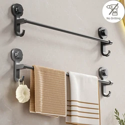 Powerful Suction Towel Rack Bathroom Towel Holder Slipper Rack Bathroom Black Towel Rack Towel Bar Bathroom Facilities