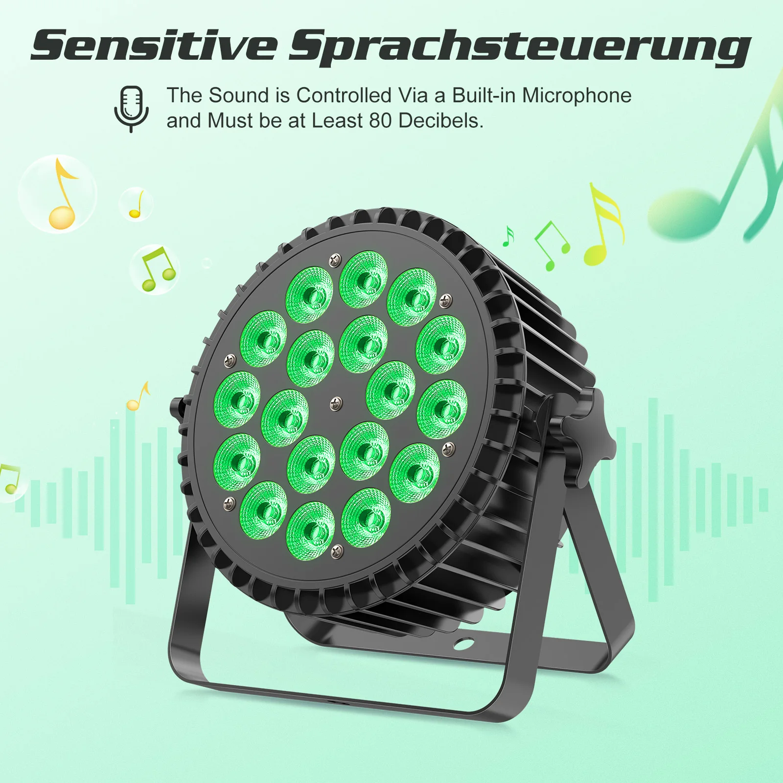 Datewink 4Pcs 200W 18 LED Par Lights 4 IN 1 RGBW Stage Lighting Rainbow Effect DMX512 For DJ Disco Party Christmas Club Wedding