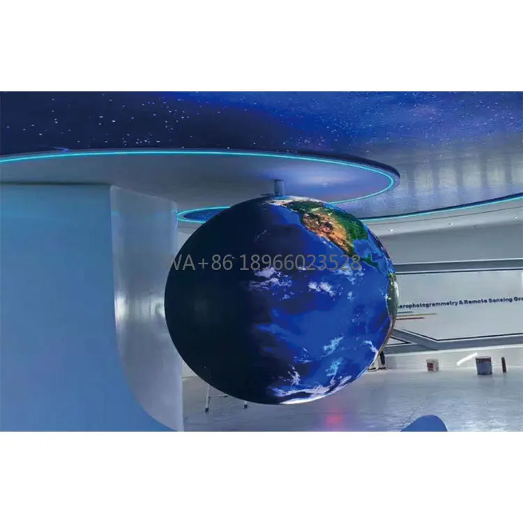 

Индивидуальный полноцветный светодиодный сферический экран для использования в помещении, светодиодный экран для анимации выставочного зала высокой четкости