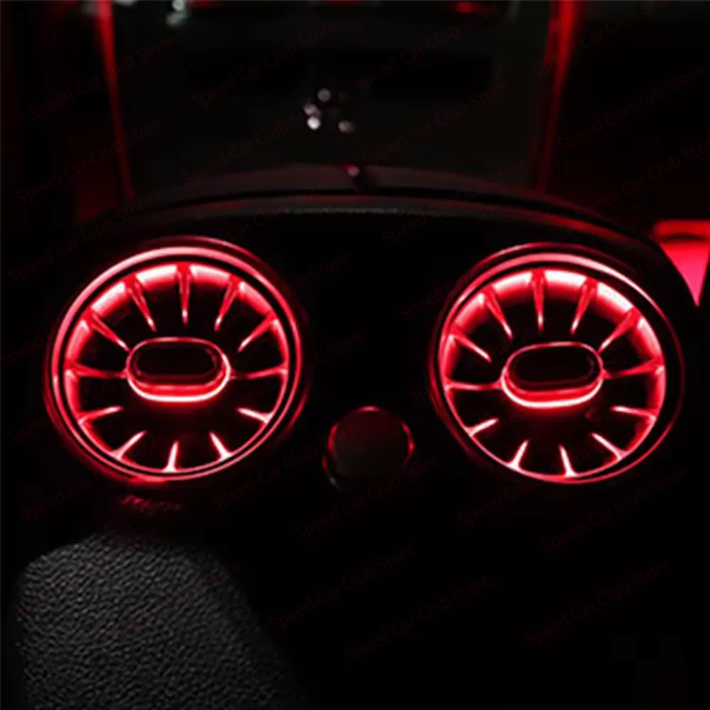 메르세데스 벤츠 C GLC W205 W213 X253 W222 W463a 차량용 LED 후면 에어벤트용 3/64 컬러 자동차 터빈 아웃렛 노즐 앰비언트 라이트