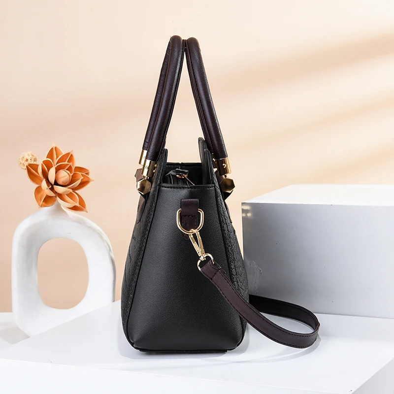 Olid Color Handbags For Women, Elegant PU Leather Crossbody Bag, Trendy Office & Work Purses