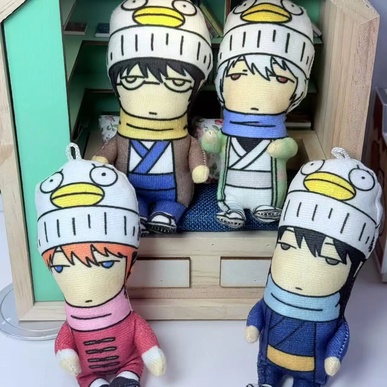 

13 см плюшевая мини-кукла-брелок Gintama Yorozuya Sakata Gintoki Kagura Shinpachi с абстрактным проволочным каркасом, фигурка-подвеска, подарки