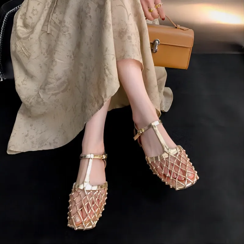 

Flats Pointed Toe Sandals Women Summer Casual Shoes Fashion New Slippers Designer Beach Walking Cozy Trend Female Chaussure