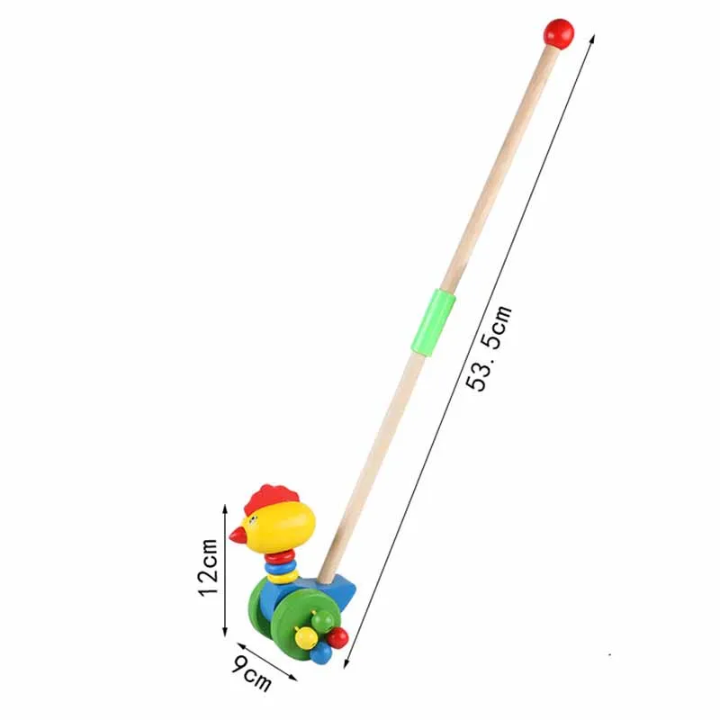 Carrinho de mão dos desenhos animados para crianças, brinquedos criativos de carrinho de madeira, animalzinho fofo, bebê de 0 a 3 anos, novo