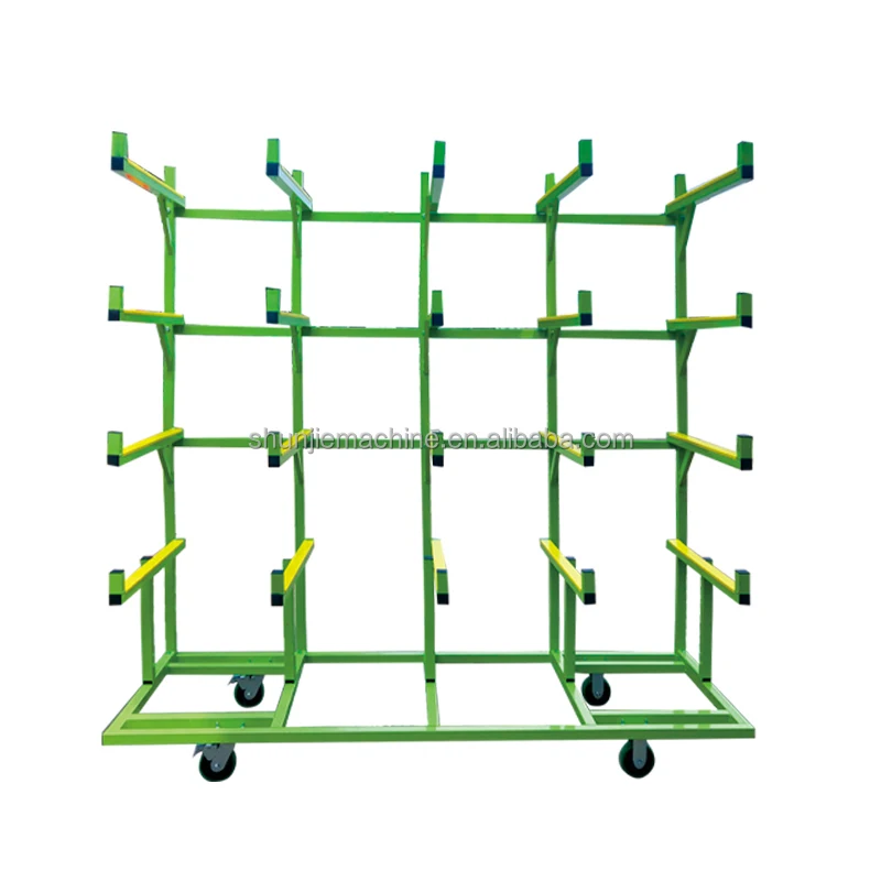 รถเข็นขนส่ง Cantilever ด้านเดียวหลายฉากสําหรับท่อโปรไฟล์อลูมิเนียม