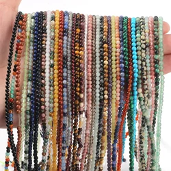 Natural Stone Beads 2 3 4mm Small Agate Turquoise Quartz Jade Round Spacer Beads for Jewelry Making Bracelet DIY Handmade