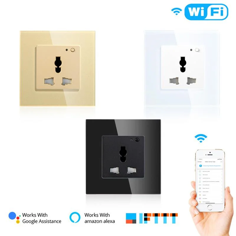 

Tuya Wifi Smart Socket Universal Wall Electrical Plug Outlet Timing Voice Control Wireless Charge Work with Alexa Google Home