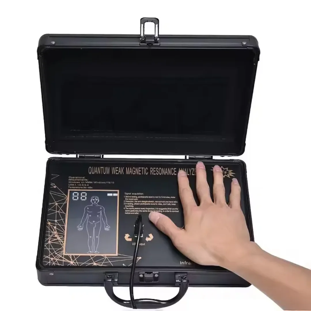 Black Latest 6th Generation Quantum Resonance Magnetic Analyser Body Analyzer Hot Sale Version
