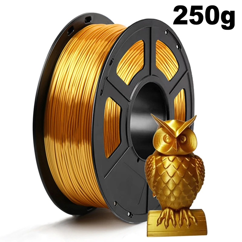 Filament do drukarki 3D PLA Silk Gold 250g 500g 1Kg Materiał do druku 3D Silk PLA Rose Gold 1.75mm Drut Pakowany próżniowo — zdjęcie produktu 3