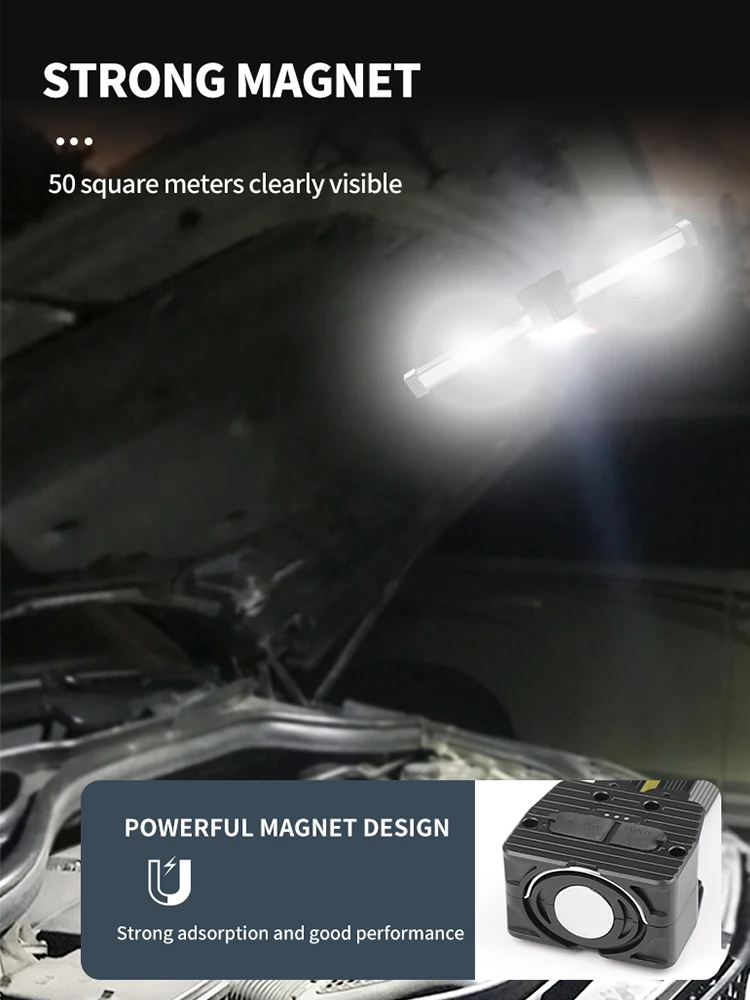 

Светодиодный фонарь COB для кемпинга, перезаряжаемый через USB, XPE LED, аварийный прожектор, водонепроницаемый IPX4, регулируемый, для приключений, походов, активного отдыха