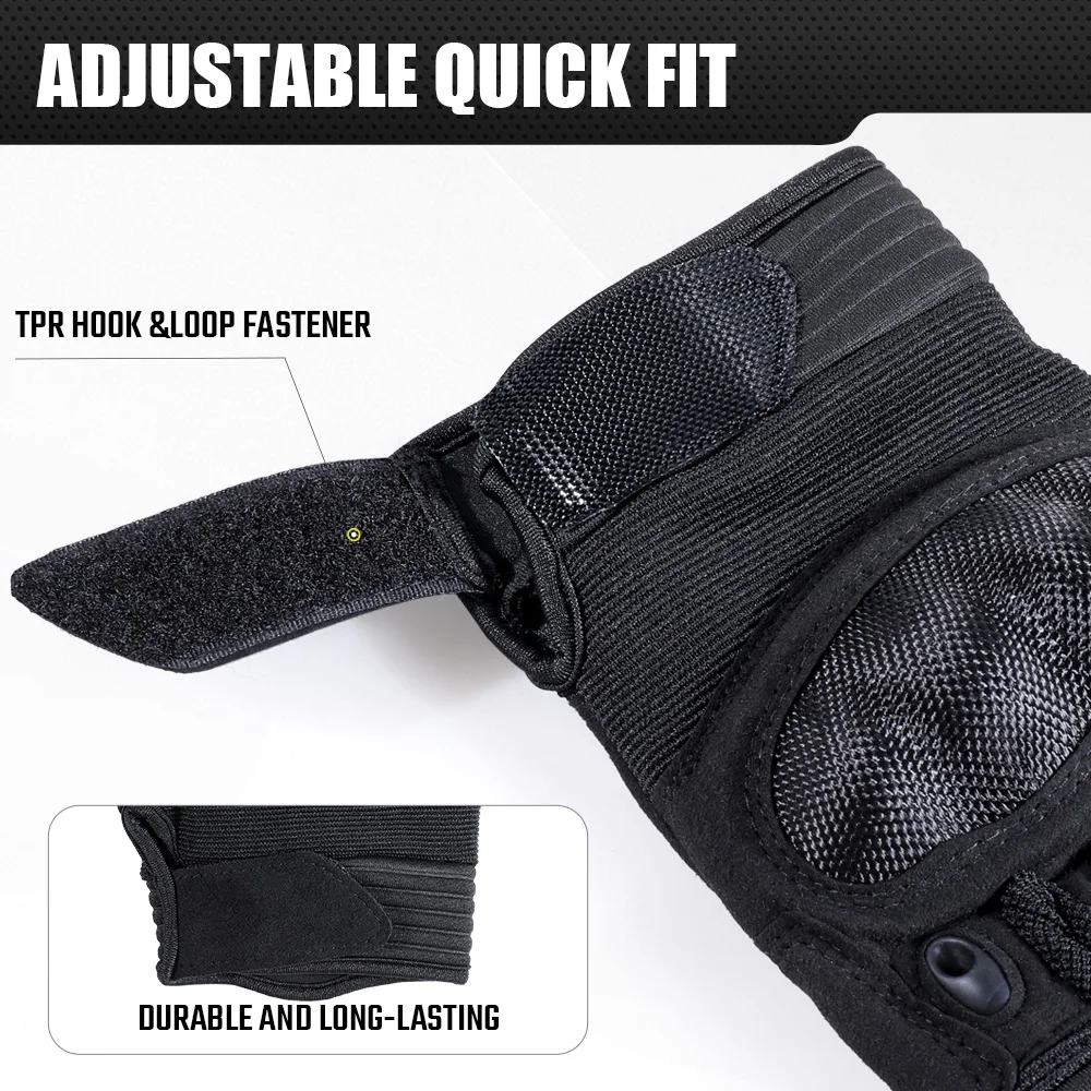 Luvas táticas antiderrapantes ao ar livre para homens, escudo protetor, tela sensível ao toque, esporte, ciclismo, caminhadas, caça, camping,