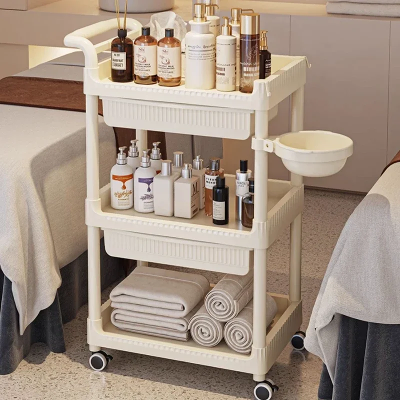 Portable Cosmetics Trolley Aesthetic Organizer Cart with Wheels Ideal for Beauty Rooms Estheticians and Salons