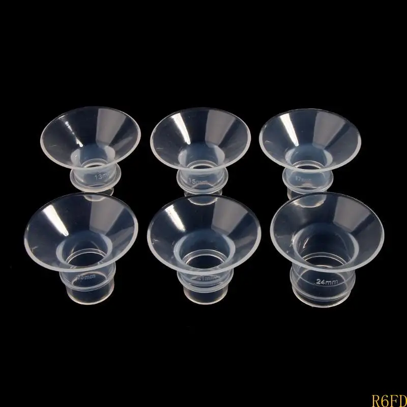 R6FD 유방 펌프 플랜지 인서트 모유 수유 펌프 방패 좁은 커넥터 실리콘 플랜지 삽입 모유 펌프 액세서리