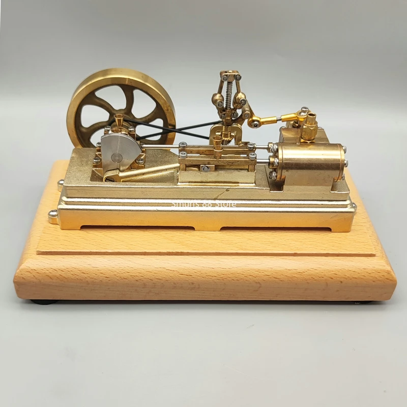 Modelo de motor Horizontal de Metal S10, modelo de motor de vapor de un solo cilindro, barco de vapor RC, modelo de potencia, juguete de experimento de física