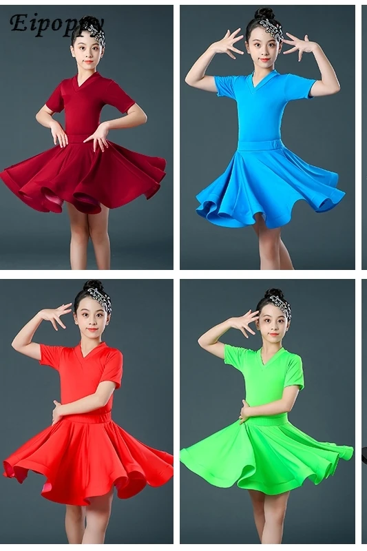 เสื้อผ้าเต้นรำละตินเด็กผู้หญิงเสื้อผ้าออกกำลังกายมีเกรด