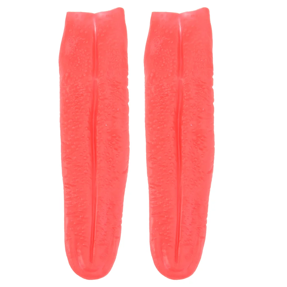 2 Pcs Simulated Long Tongue Cosplay Prop Festival Halloween Party Costume Artificial