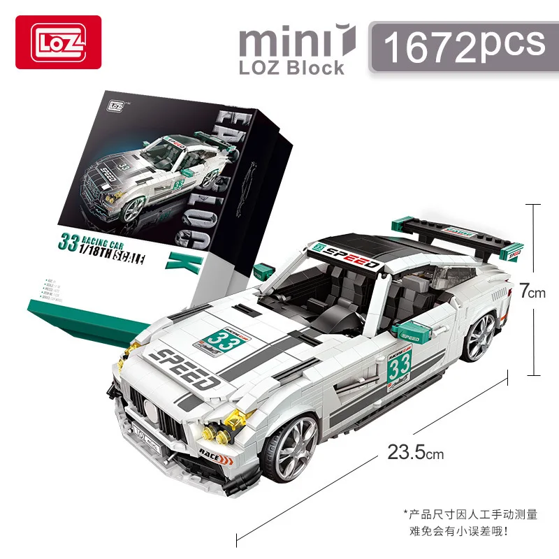 

1672PCS LOZ Blocks Fun IDEAS Sports Racing Car Model Building Bricks for Children Educational Gifts Toys Kids Present Boy 1128