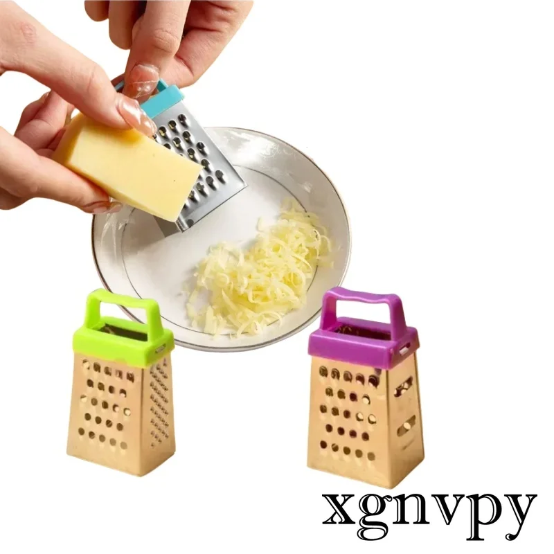 Xgnvpy 2PCS Mini Manual Vegetable Cutter  4-sided Slicer  Stainless Steel Grater  Kitchen Tool  Carrot  Fruits  Cheeses