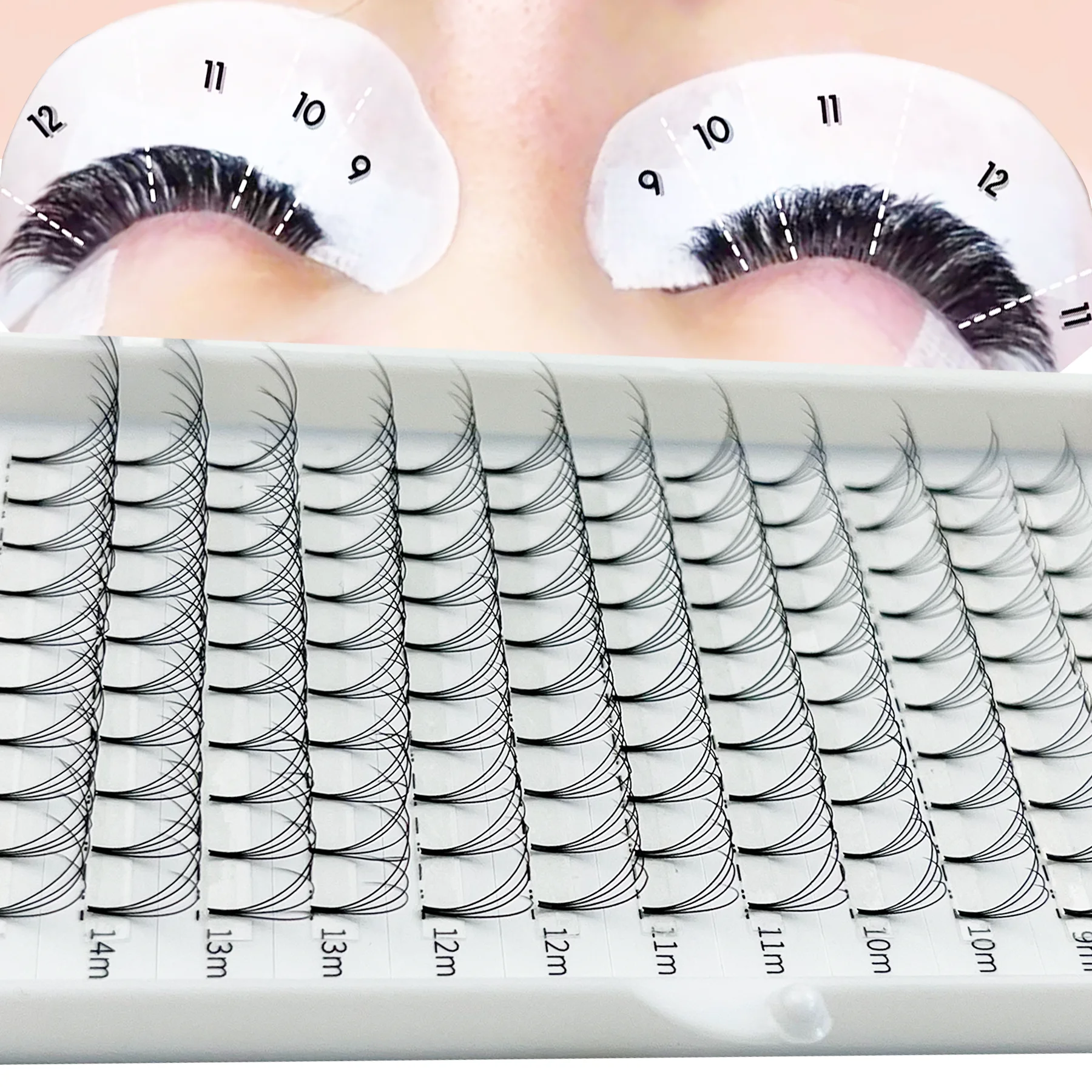 CoMango krótki trzonek rosyjska objętość przedłużanie rzęs Premade Volume Fans Faux Mink Premium naturalne rzęsy dostarcza hurtownie Lash