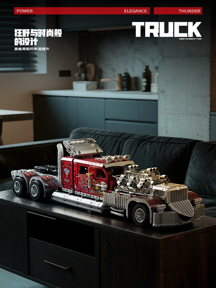 3485 stks MOC Technische RC Thor 24 Zware Vrachtwagen Bouwstenen Bouwstenen Assembleren Auto Bricks Model Speelgoed voor Jongens Gift set - afbeelding 2