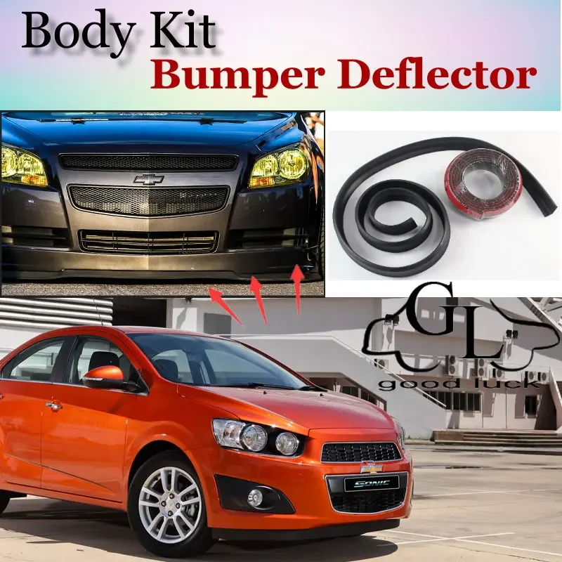 Bumper Lip Lips For Chevrolet Sonic 2011~2015  Car Lip Shop Spoiler For Car Tuning  TOPGEAR Body Kit + Strip