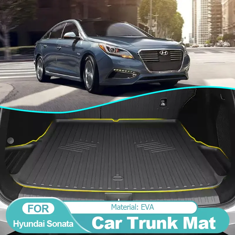 

EVA Car Rear Boot Cargo Liner Tailored Trunk Mat Floor Tray Carpet Pad Car Accessories for Hyundai Sonata 9th 2015~2019 2018