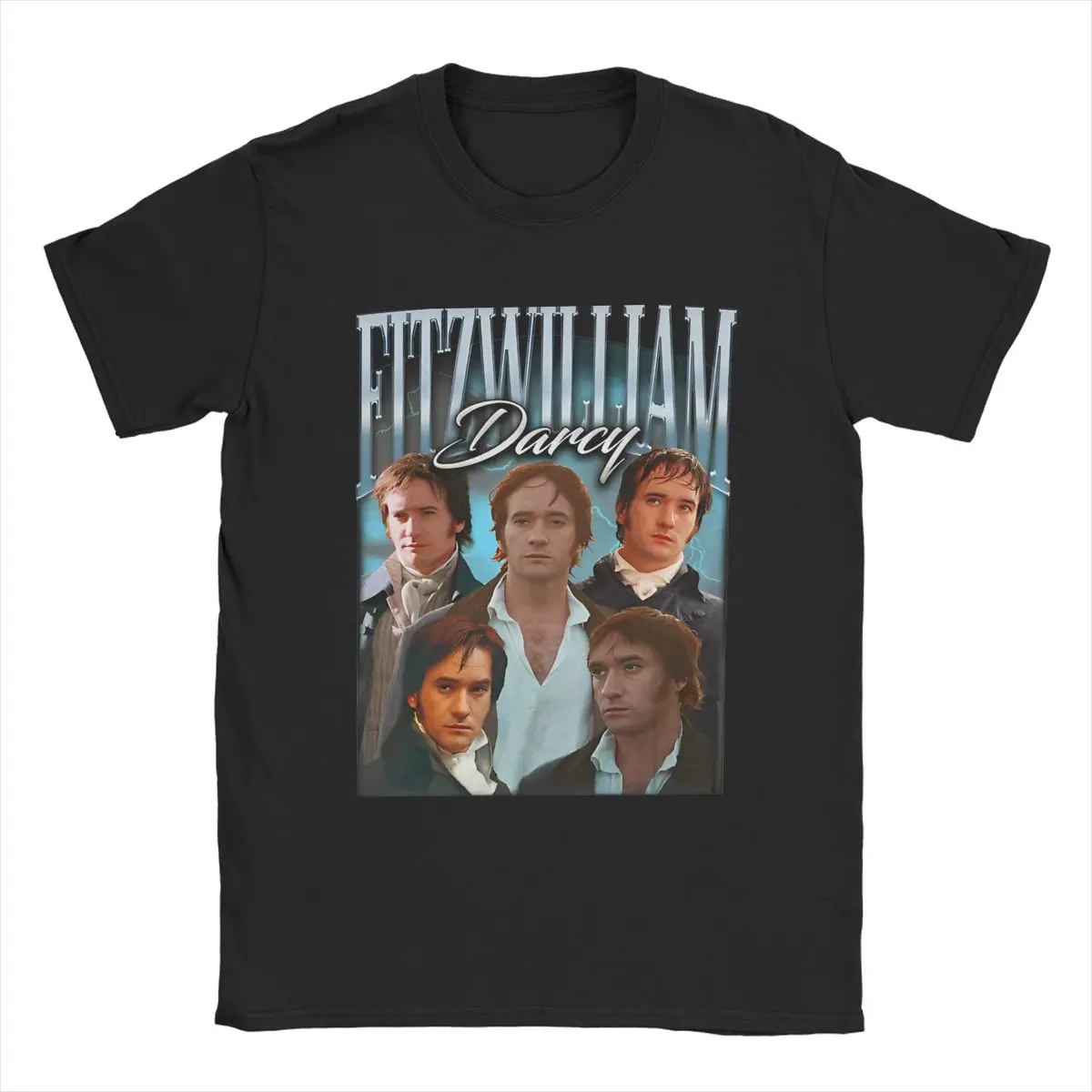 Vintage 90s Fitzwilliam Darcy Men T Shirt Pride And Prejudice Cool Tees Short Sleeve O Neck T-Shirts Cotton Plus Size Clothes