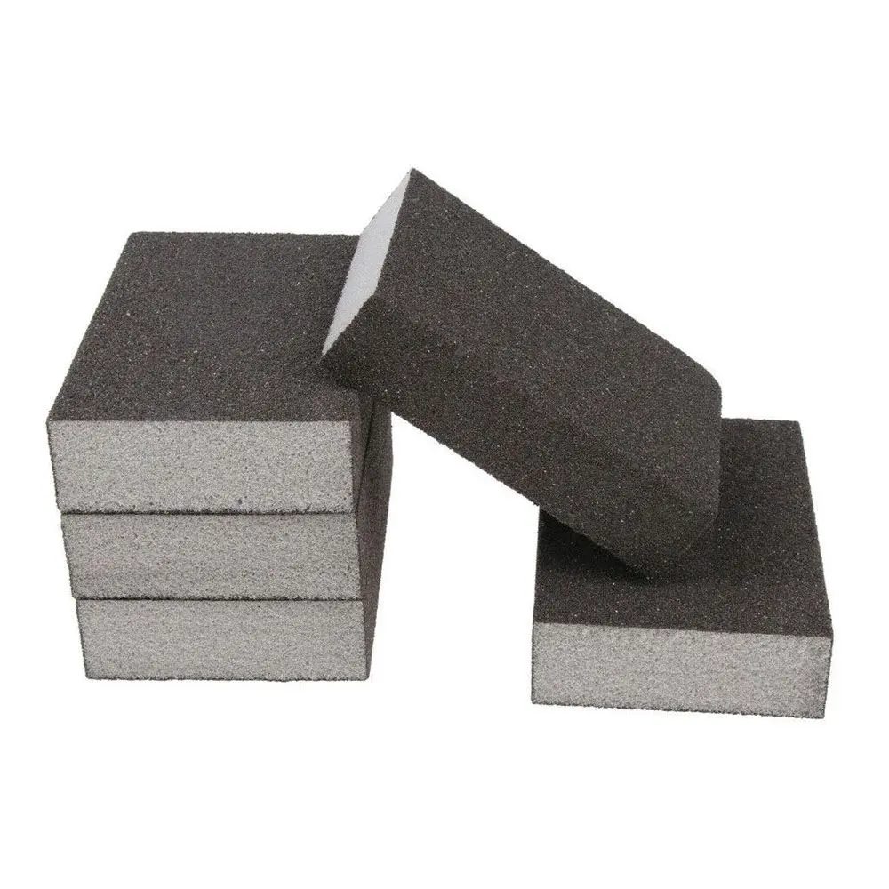 5 Pieces Sandpaper Sponge Pads Carpentry Furniture Wood Polishing Grinding Block Medium Coarse Sanding Sponge Abrasive Tools