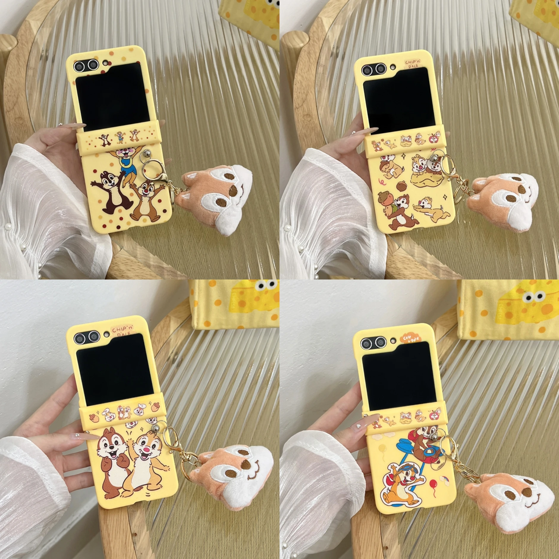 Hot Girls' Favorite For Chip Cartoon For Dale Cute Anti-drop Shockproof Hard Cover For Samsung Z Flip6,Z Flip5,Z Flip4,Z Flip7