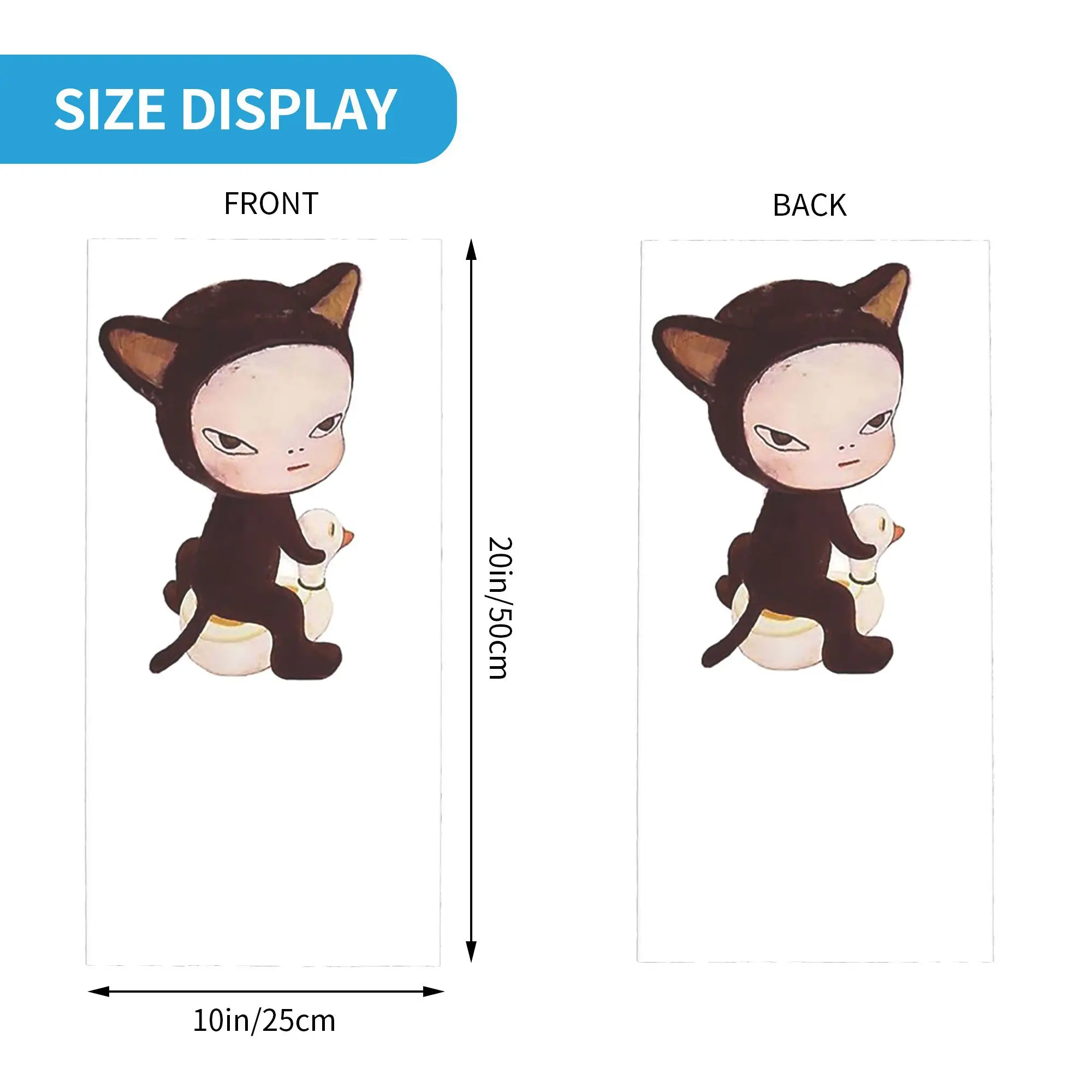 Yoshitomo nara Bandana Neck Gaiter Printed Wrap Scarf Multifunction Headwear Outdoor Sports For Men Women Adult Breathable