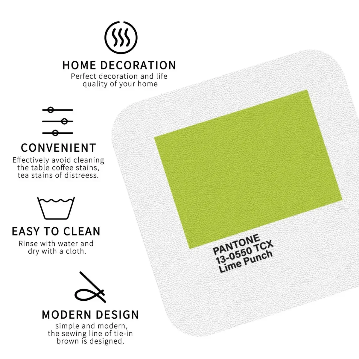 الوقايات المثقبة لديكور المنزل ، مفارش المطبخ ، فنجان عازل ، حصير قهوة ، وسادات أدوات مائدة منزلية ، الوقايات المثلثة TCX ، مجموعة من 4 ، 13-VA