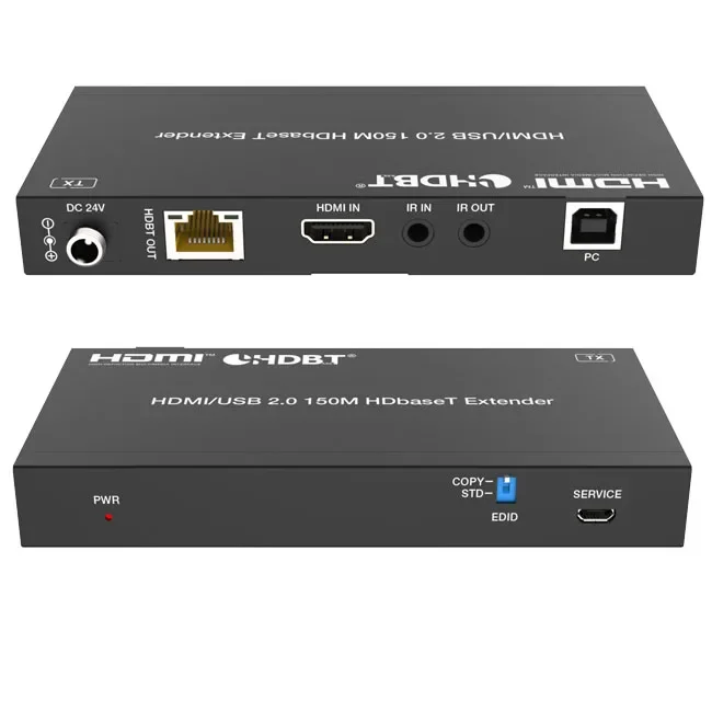 موسع HDMI HDBaseT بسرعة 18 جيجابت في الثانية حتى 150 مترًا مع إشارة تحكم IR ثنائية الاتجاه USB 2.0 وUSB KVM Signa يدعم POC #4