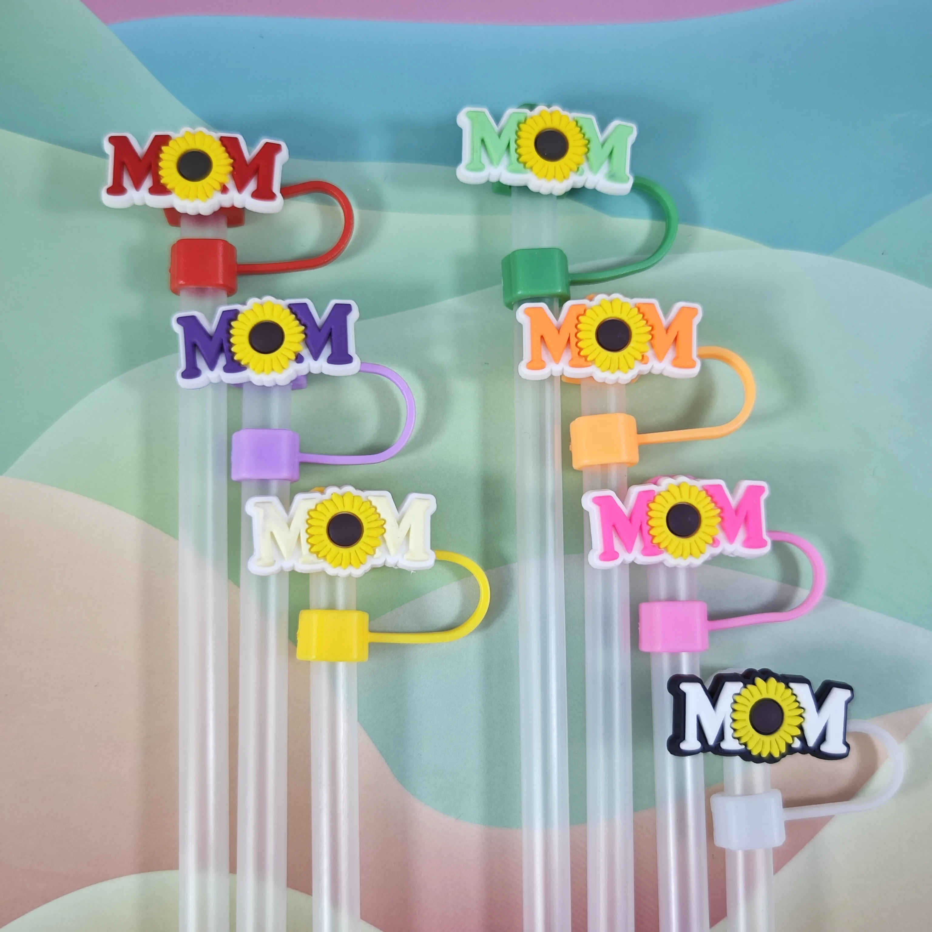 New Letter Flower Straw Cap Protective Case