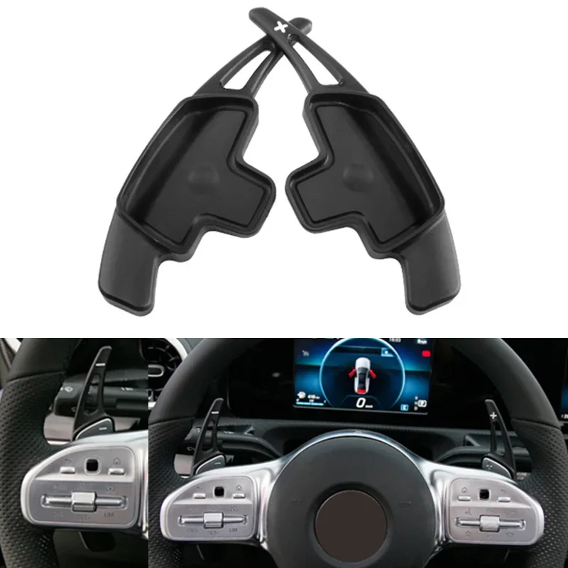 

Aluminum alloy Steering wheel Shift Paddle Shifter For Mercedes Benz A B C E S GLK GL CLA CLS GLE Class W222 C117 W166 Black