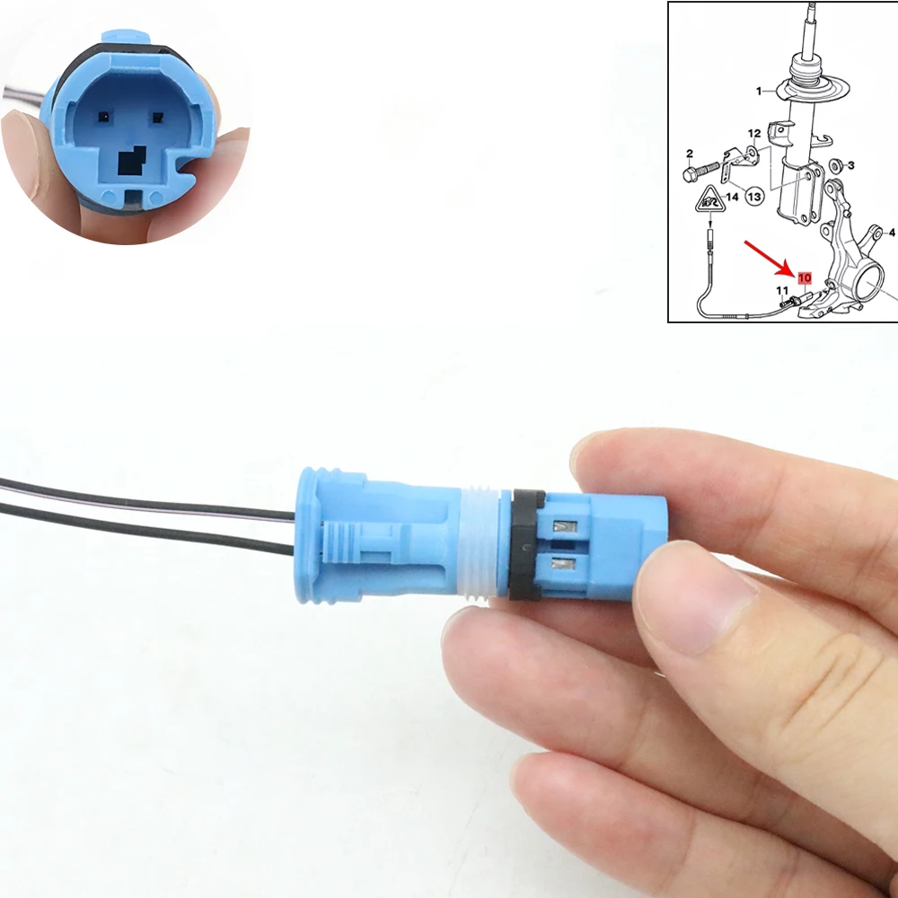 Conector do sensor de velocidade da roda abs 61131392246, para bmw x1 x5 e82 e88 128i e90 e91 e92 325i e60 e61 e63 e64 e65 e66 730i 740i f20