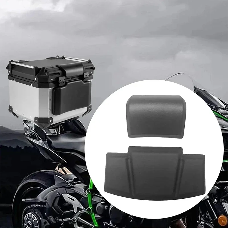Motorcycle Passenger Backrest Back Pad Universal Self-adhesive Shockproof Moto Rear Top Case Box Luggage Cushion Pad Backrest